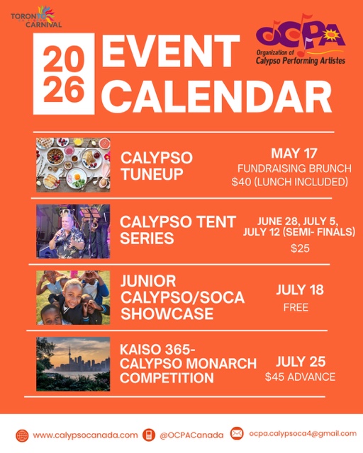 OCPA Event Calendar 2026